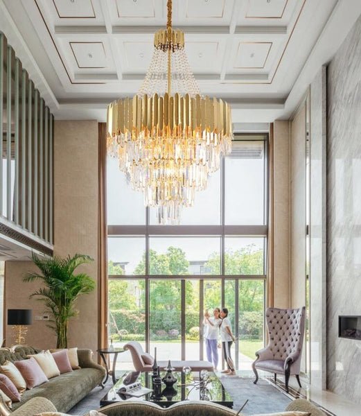 Lights of Scandinavia - Santa Barbara - American crystal chandelier gold luxury villa living room decoration chandelier
