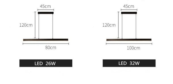 Lighting of Scandinavia - Arctic Block - Modern LED dining room chandelier lighting Nordic restaurant long hanging lights office fixtures Bar illumination study lamps