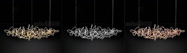 Lights of Scandinavia - Ball of Yarn - Breath-taking art deco chandelier. LED lighting. Will make the most of your living room area or any modern reception.  Light Source	4 x LED Bulbs Base Type	E17 Is Bulbs Included	Yes Dimmable:	No Switch Type	Knob switch Power Source	AC, 90-260V Lighting Area Coverage	10-15 Square Meters Installation Type	Cord Pendant Body Material	Aluminum Finish	Painted Warranty	3 years Certification CCC, CE, CQC, EAC, FCC, GS, LVD, ROHS, SAA, UL, VDE