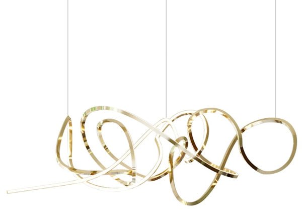 Lights of Scandinavia - Signature - Eye-catching design lighting. Electroplated iron framework available in 3 color variants. Integrated LED stripe through the whole fixture. This chandelier will make the most of your living room area, add style to a conference room or act as the perfect icebreaker for the reception. Each Signature is handmade so allow for slight differences between the photos and your finished product. Emitting color: Natural. Dimmable