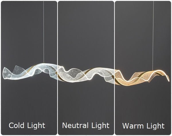 Lights of Scandinavia - Feng Shui - Modern LED Novelty Chandelier lighting Dining Room Kitchen Island Acrylic Long Hanging Lamp Restaurant Bar Lobby Deco Luminaires sleek and sophisticated design
