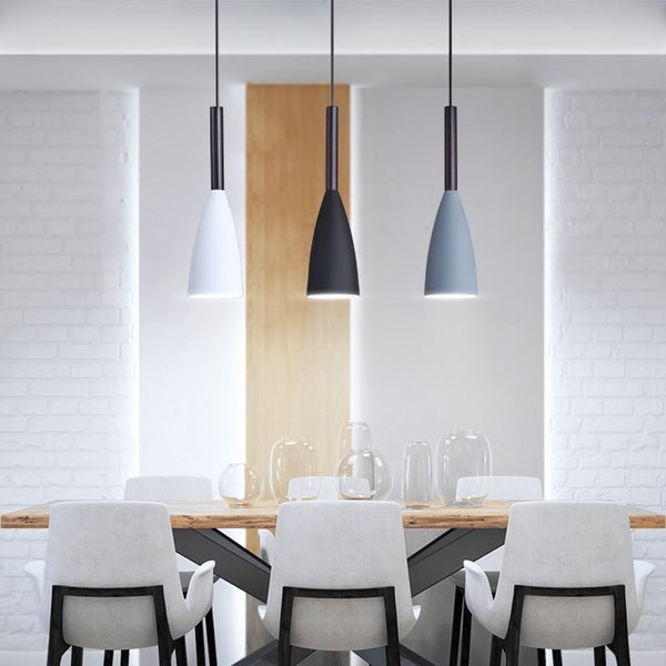 Lights of Scandinavia - Trine - Nordic contemporary 3 pendant lighting. Modern design, aluminum body and adjustable cord length. Dining Table Pendant lights. Kitchen Island Chandelier, Pendant light Home Decoration indoor lighting, Chandeliers for bedroom
