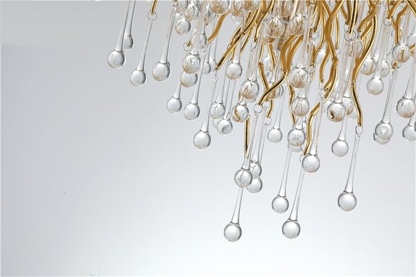 Lights of Scandinavia - ooze - "-What on earth is that majestic being hanging from the ceiling?" Majestic crystal chandelier. Unique lighting for dining rooms, living areas, entrance halls, hotel areas, restaurants, etc. K9 crystals with silver/gold metal plated aluminum frame. - A work of art. 2 sizes - 2 colors L120cm: L120xW50xH35cm, 12-25m2 L160cm: L160xW55xH35cm, 16kg, 15-30m2