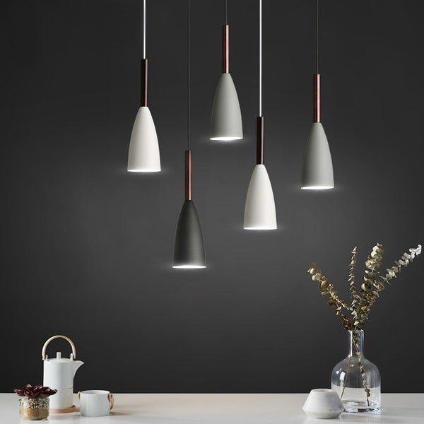 Lights of Scandinavia - Trine - Nordic contemporary 3 pendant lighting. Modern design, aluminum body and adjustable cord length. Dining Table Pendant lights. Kitchen Island Chandelier, Pendant light Home Decoration indoor lighting, Chandeliers for bedroom
