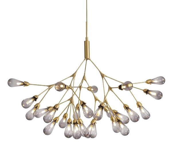 Lights of Scandinavia - Inflorescence - Nordic luxury copper LED chandelier. Modern lighting for dining rooms, hallways or why not light up the entrance hall? Luxury LED Chandelier Lighting Firefly Dining Living Room Creative Hanging Lamp Modern Bedroom Home Deco Fixtures