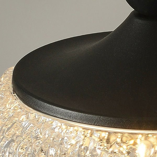 Prism Nordic wall light fixture in black and walnut wood finish with adjustable warm, neutral, and cool white lighting modes