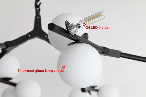 Solla ceiling light by Lights of Scandinavia - modern design, golden and black finishes, frosted glass shades, warm ambiance lighting.