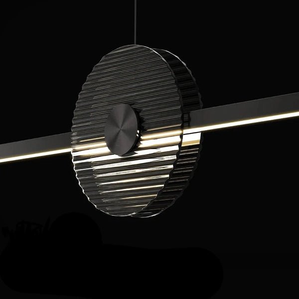 DISC chandelier showcasing Nordic Minimalism with exquisite copper lighting elements, blending contemporary design and energy-efficient LED technology for modern interiors.