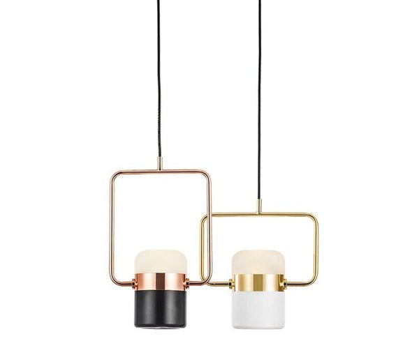 Lights of Scandinavia - La Scène - Creative multi-head LED Chandelier ala Nordic style. Good fit for the coffee shop, kitchen island or the dining room. Length of suspension wire is adjustable. Black or White.